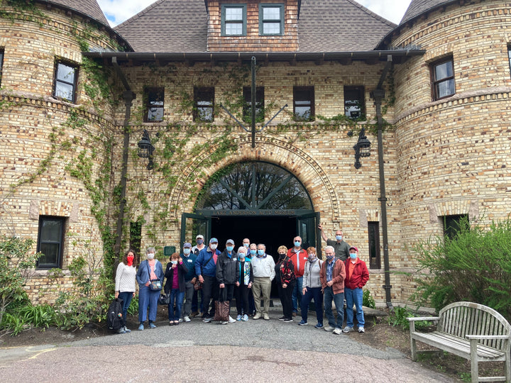 Man wearing swim cap and smart swim goggles