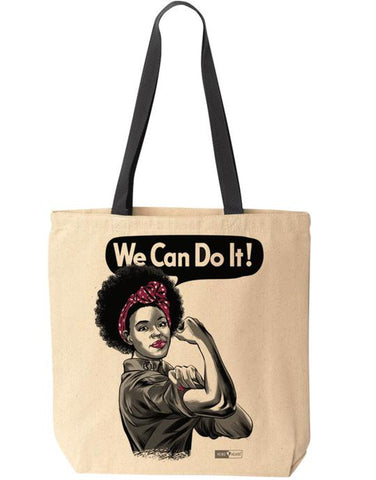 African American Rosie the Riveter Cloth Bag